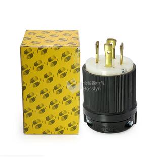 NEMA美式引挂式防松防脱落插头美规组装电源插头30A600V