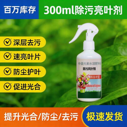 除污亮叶剂花卉一喷净绿植增亮免