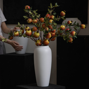 复古手工陶瓷花瓶插花干花陶罐子水培摆件侘寂风玄关民宿酒店装饰