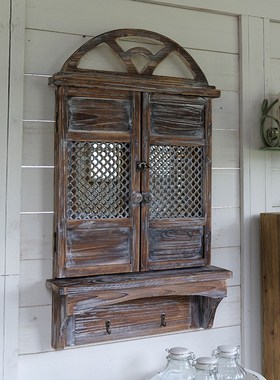 美式田园假窗户复古壁饰装饰墙面装饰做旧风美式乡村壁挂假窗墙饰