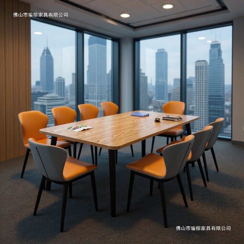 会议桌长桌简约现代桌子小型会议室长条办公餐桌培训阅览桌椅组合