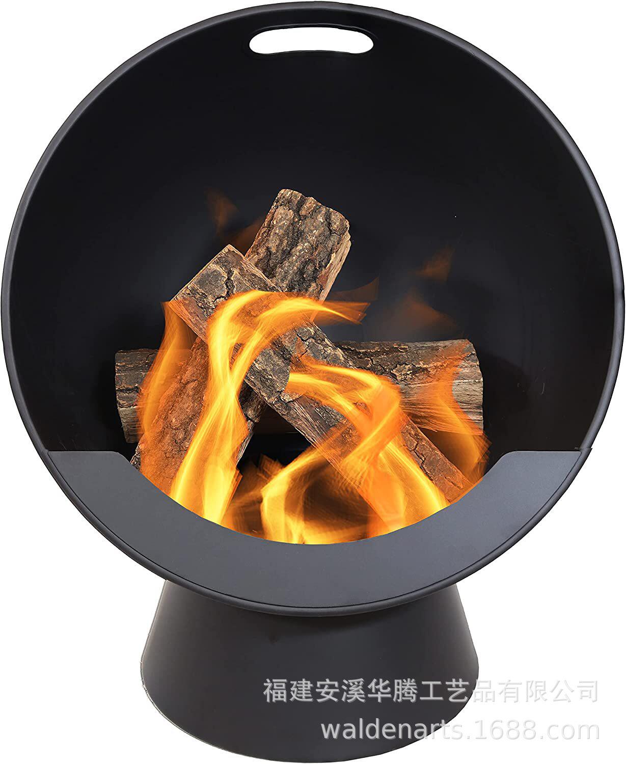 欧式户外取暖炉民宿篝火炉大火盆露营烧烤真火壁炉花园庭院烤火炉