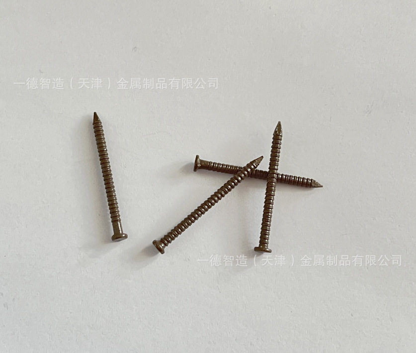 批发定制 棕色烤漆环纹钉 板面钉 防松钉 地板用钉 小头钉 各种规