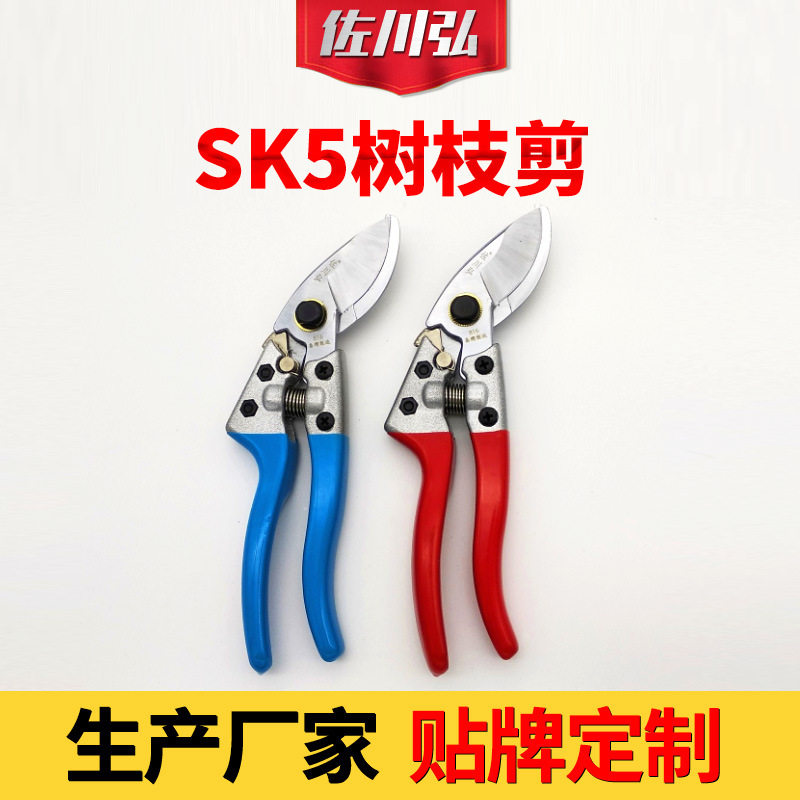 果枝剪园林剪刀园艺剪SK5树枝剪园林工具桃树果树修枝剪批发
