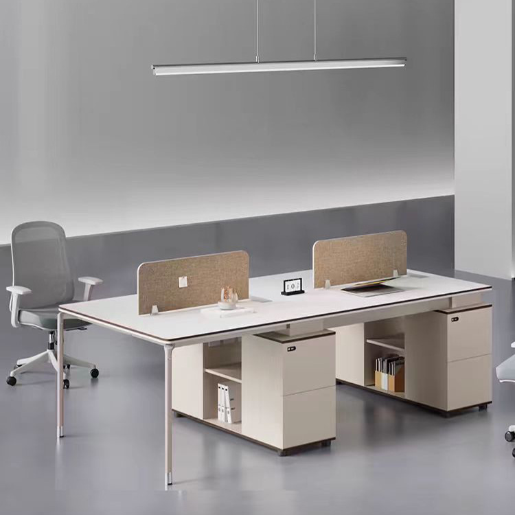 广东家具单人办公桌椅组合简约现代电脑桌小型台式员工位职员桌子