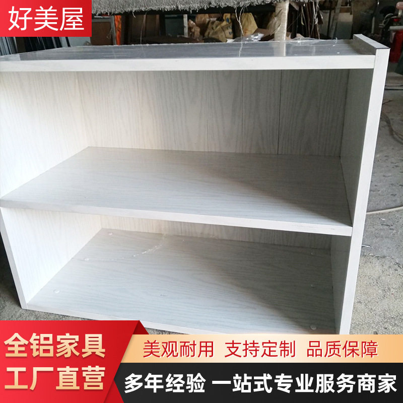 现代简约铝合金整体橱柜全铝大板厨房橱柜全铝家具简易组装柜子