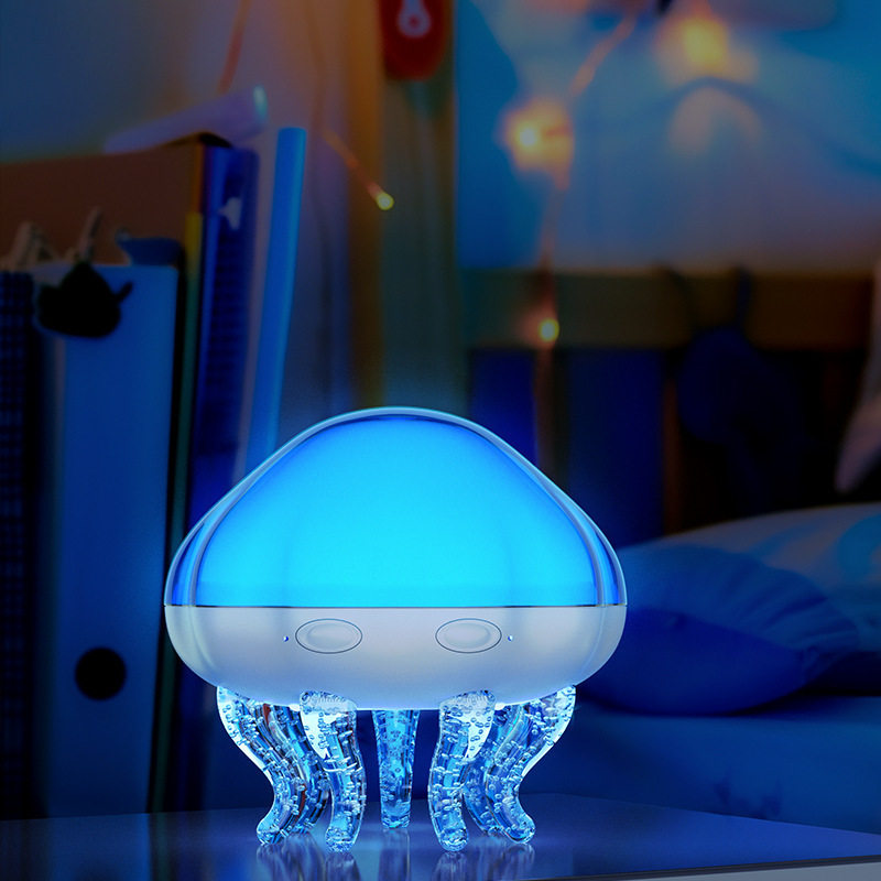 投影灯水波纹灯水母氛围灯卧室夜灯创意浪漫投影星空礼物蓝牙音响