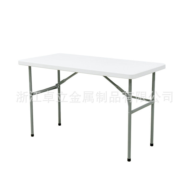 C122家用简易可折叠户外商务便捷餐桌吹塑料家具桌椅1米2工厂直销