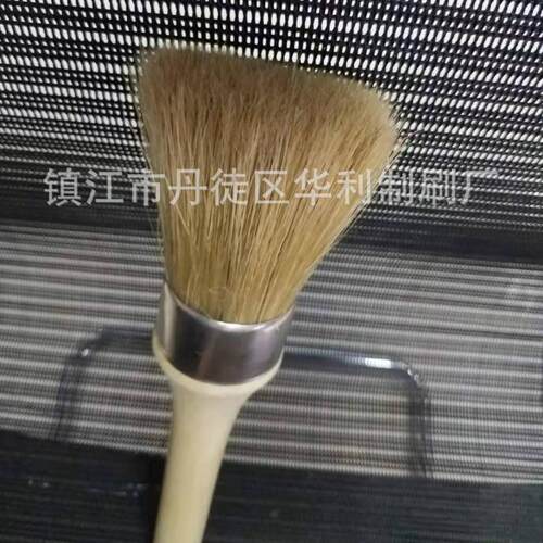 新品上市，圆刷铁圈猪毛圆头刷，圆刷新款猪鬃毛洗车刷木柄