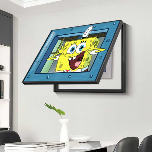 海绵宝宝电表箱装饰画