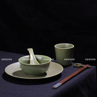 2026新款山野风餐具菌子火锅碗碟勺三件套餐具云南贵州菜摆台餐具