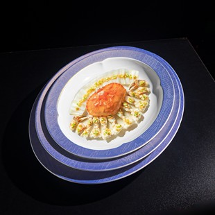 酒店餐厅陶瓷中式椭圆形旦形浅盘清蒸鱼盘冷菜热菜商用18寸大盘子