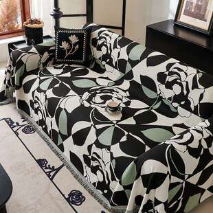 新款全包沙发盖布巾四季通用北欧风级感一整张沙发巾防猫爪套罩