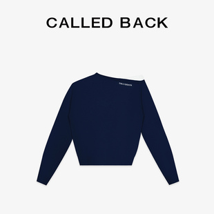 【Current系列】Called Back斜肩卫衣女25冬季新款甜辣风小众上衣