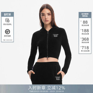 连帽短款 百搭显瘦时尚 上衣 Back黑色短外套女2026春夏新款 Called