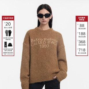 Current 新款 系列 Back字母毛衣女2025冬季 气质针织衫 Called