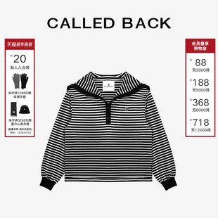 休闲黑白条纹撞色长袖 Called 时尚 新款 卫衣 Back官方直营2025秋季