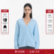 姜妍同款 CalledBack针织开衫 女26春款 学院风宽松V领长袖 上衣