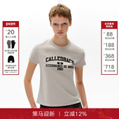 字母logo短袖 CALLED BACK官方直营春夏新款 T恤女圆领休闲百搭上衣