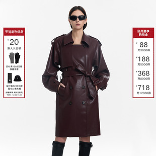 Designer系列 长款 Called 新款 外套 Back皮质风衣女2025年冬季