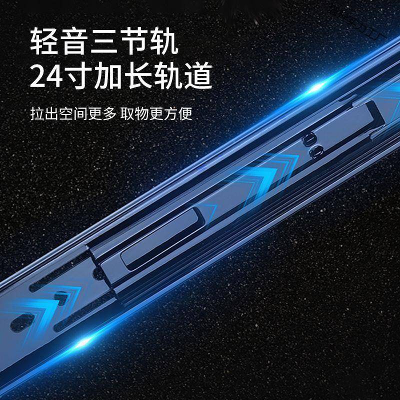 免打孔安装下水橱柜拉篮置物架抽屉式柜内双层厨房收纳神器