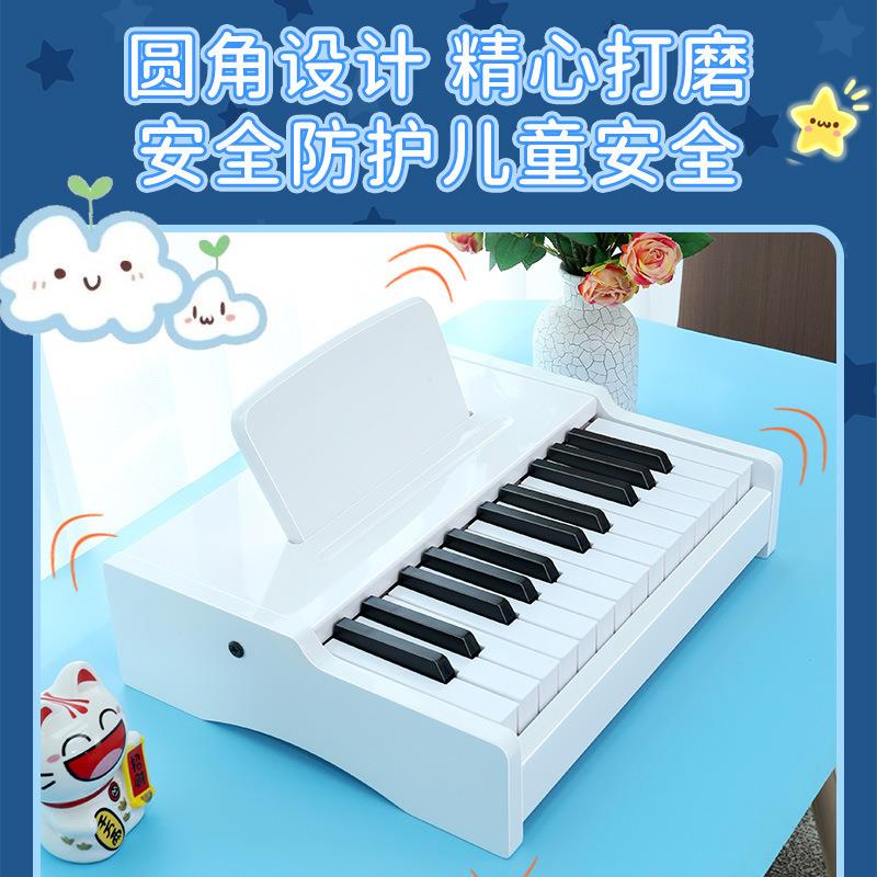 25键木质电子琴儿童乐器初学宝宝女孩多功能小钢琴玩具弹奏乐器