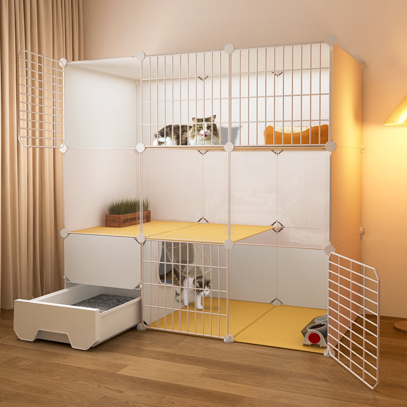 新款猫笼子家用室内超大自由空间带厕所砂盆猫窝猫屋爬架猫咪别墅