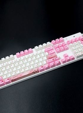 1 Set Replaceable PBT 104 Pcs KeyCaps OEM Height Colorful Ma