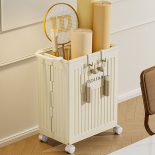 瑜珈垫收纳筐运动器材收纳箱折叠收纳神器泡沫轴收纳筒家用置物筐