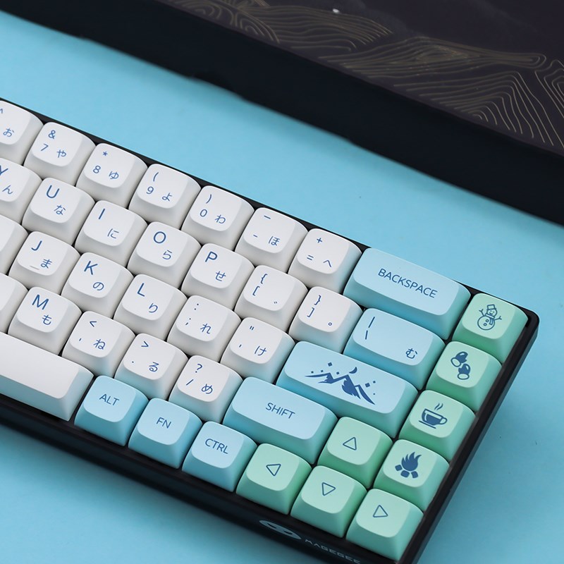 冰山浅蓝键帽 XDA高度pbt热升华球帽 61/64/68/84/87/96/980/104