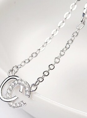 Manufacturers selling double c letters diamond necklace