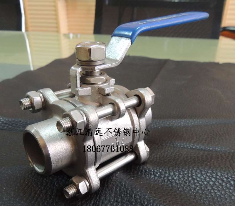 新304不锈钢3片式球阀316三片式3pc对焊接Q61F-16-64P【重型加厚