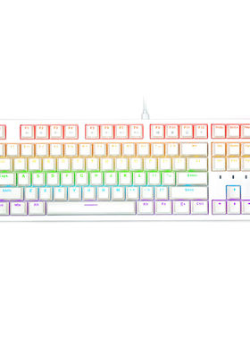 厂家FE87铁系列机械键盘87键游戏键盘大键热插拔全键无冲幻彩版