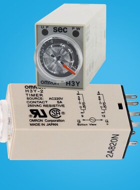 速发HY-定时间继电器AC220V续电器24V延时开关2时器1S 6-计时12VM