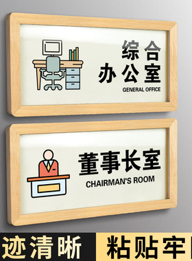 速发亚克力综合门公室董事长仓门牌公司副总经理办公室部办指示牌