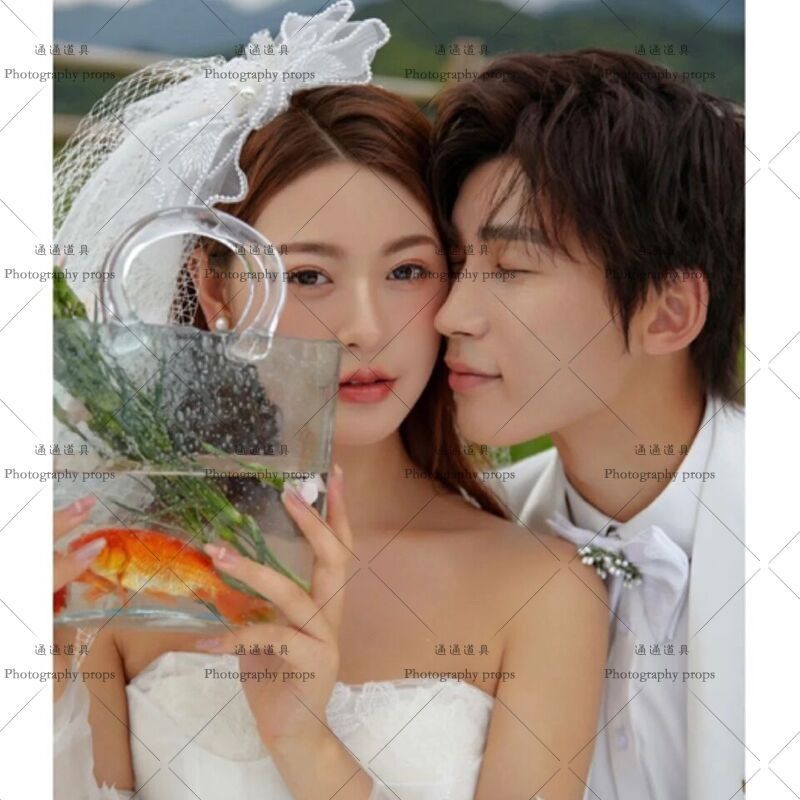 速发新文艺题手清新外景婚纱摄影夜景拍照主旅道具 拍提花篮包