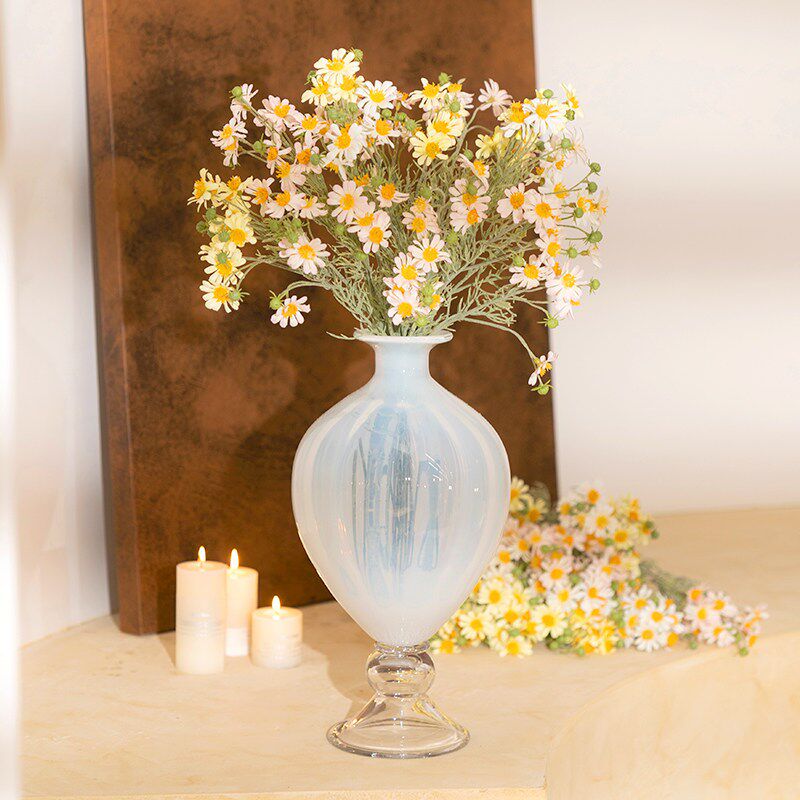 速发高档油画色系小雏菊假花仿真花摆设田园风客厅绢花艺装饰花卉