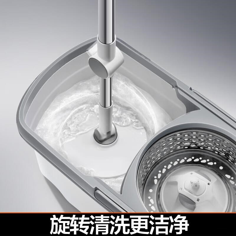 速发大卫双驱动旋转拖把桶套装免手洗干湿两用D10 1杆6头