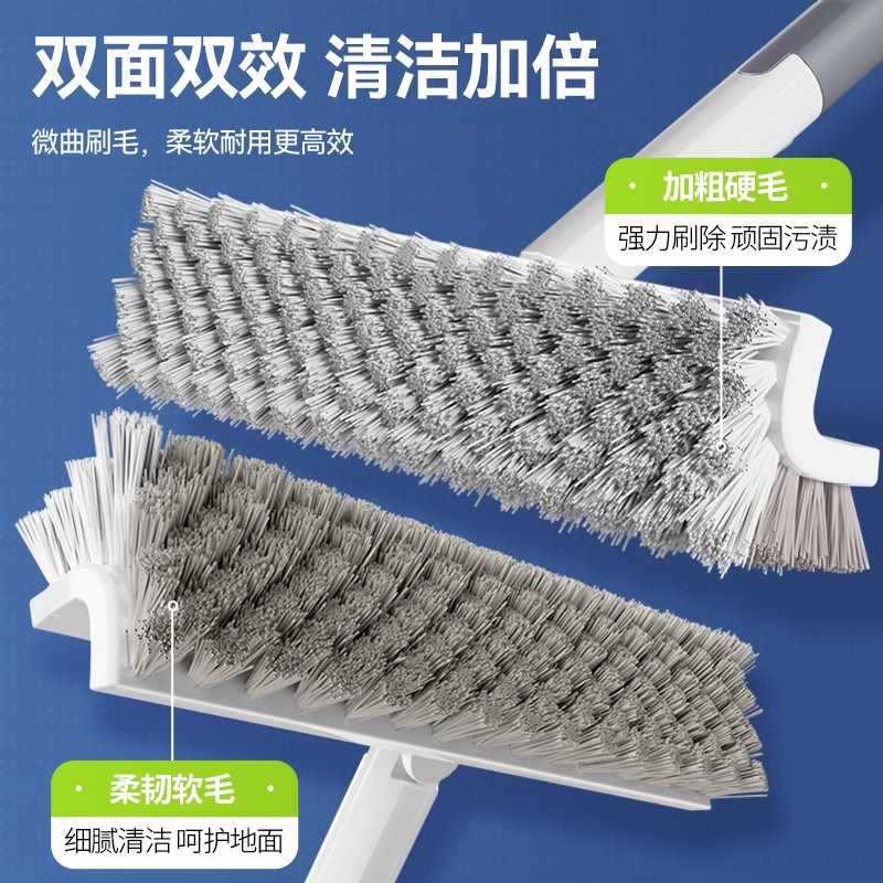 ◇地缝清洁刷毛发带浴室卫生间长柄刷子刷地夹地板刷硬毛刷厕所缝