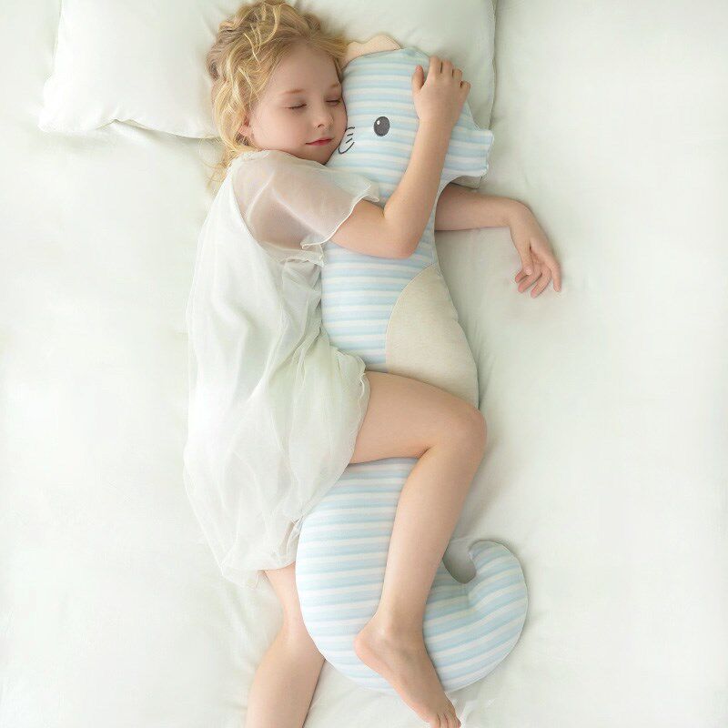 意屋语海马长条抱枕床上陪伴睡觉长条枕男女孩生日礼物可拆洗