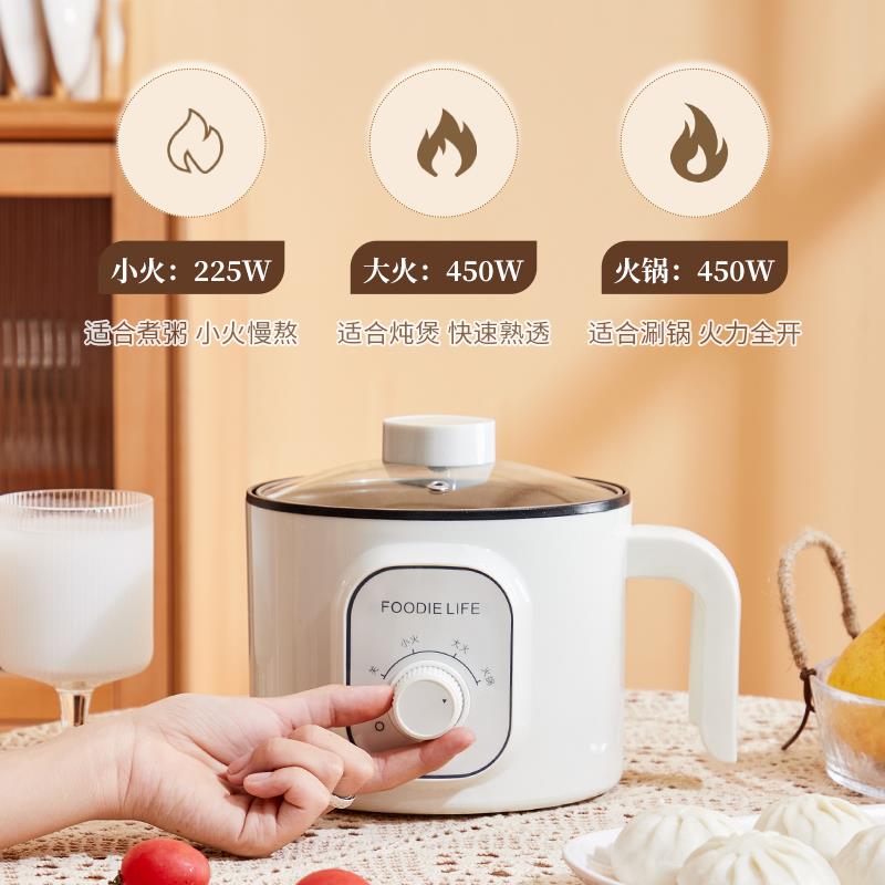 电饭煲小型1人2多功能泡面锅一人食电煮锅小型宿舍小功率200w火锅