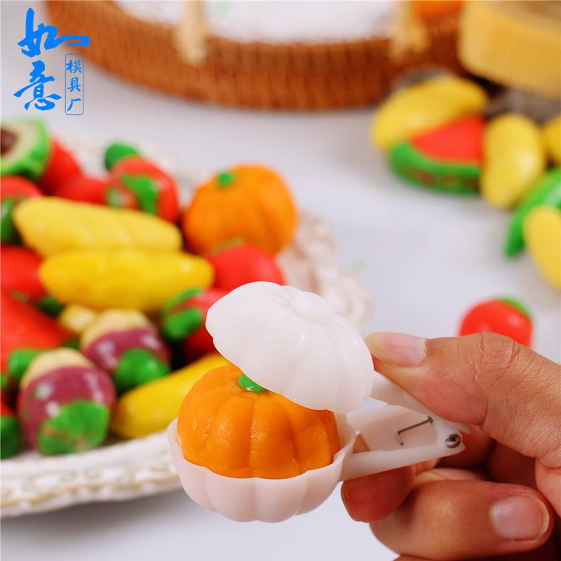 泰国露楚模具手压式全立体造型仿真水果绿豆糕食品级烘焙磨具