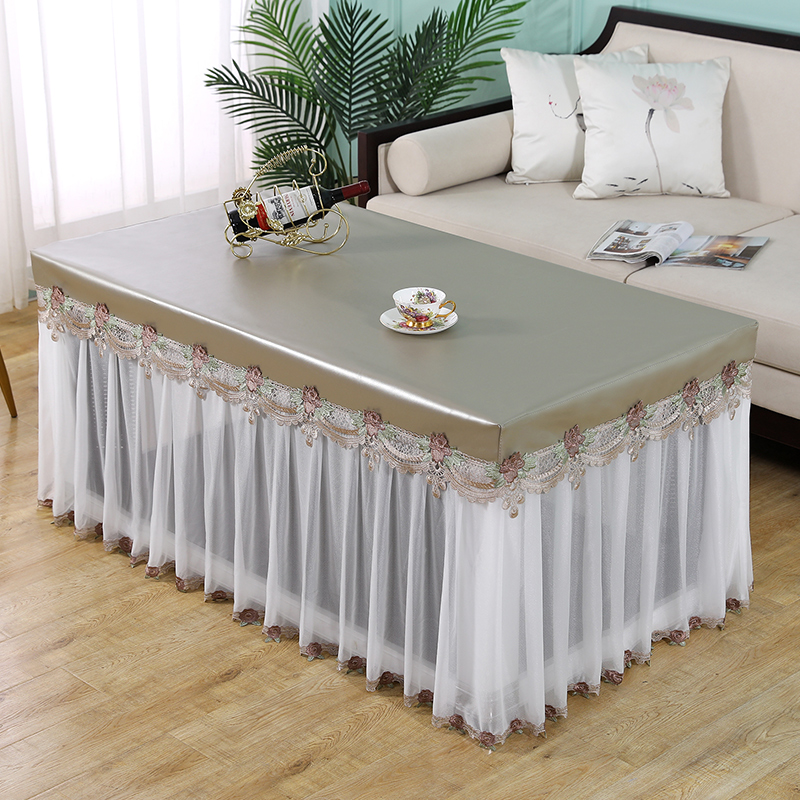 夏季防水防油免洗电炉罩套薄款烤火桌子罩套客厅茶几防尘蕾丝新款