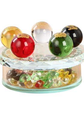 北斗七星阵厂家水晶球摆件五路财神水晶阵五行水晶阵摆件