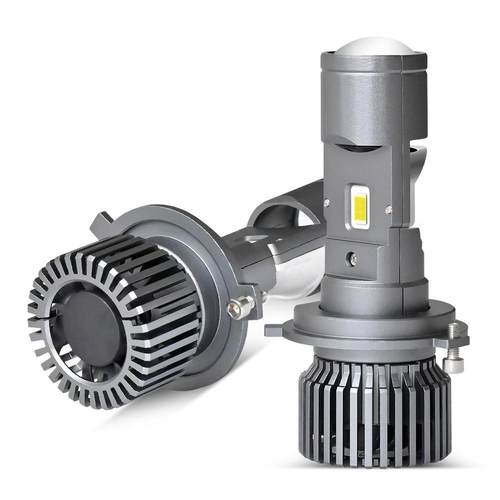 汽车大灯H4小透镜远近一体超亮车灯38W双光透镜摩托车通用