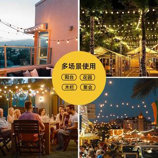 2021新款 饰彩灯串智能防水球泡LED灯 太阳能灯串G40户外节日装