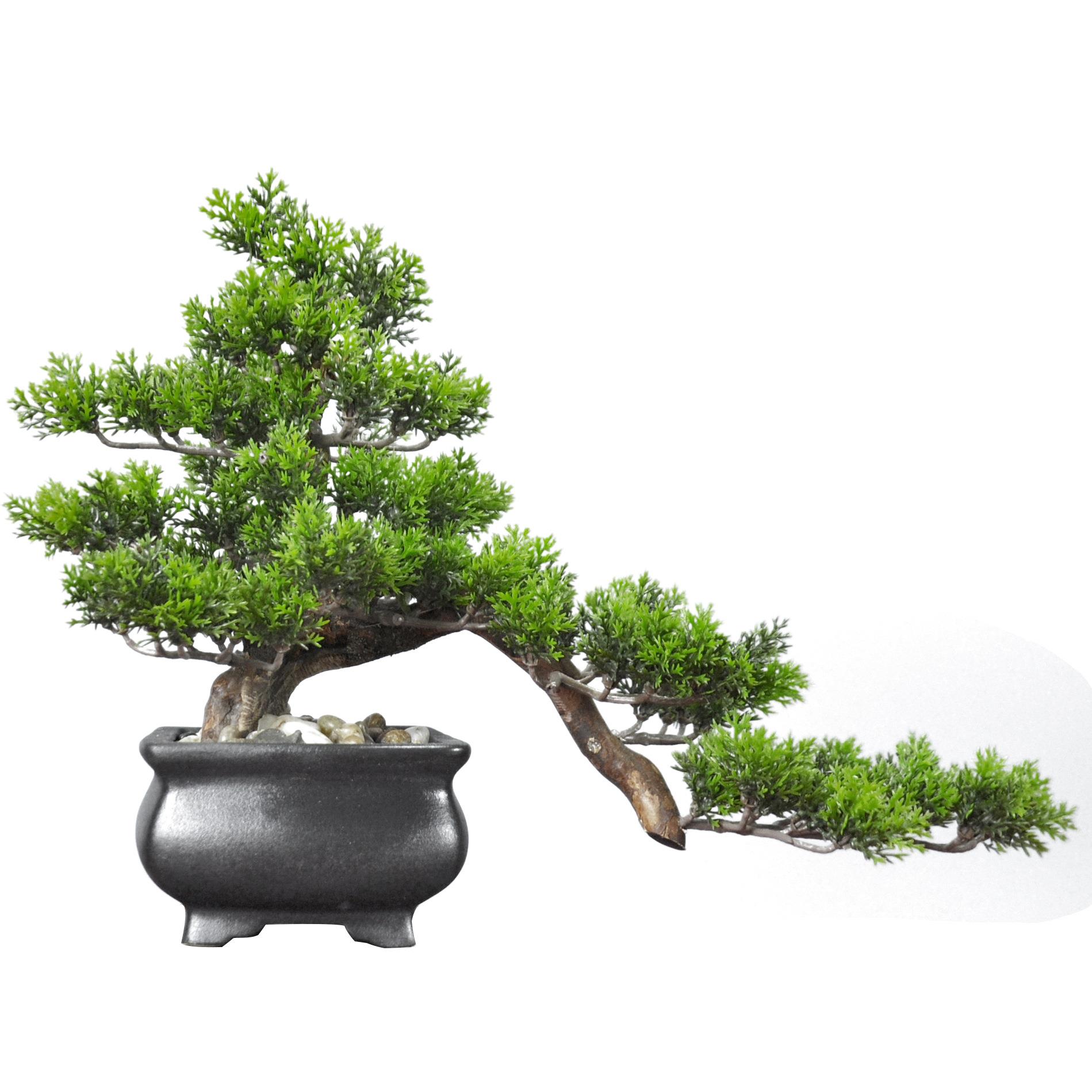 新中式仿真绿植盆景崖柏迎客松植物工艺品摆件家居样板间软装饰品