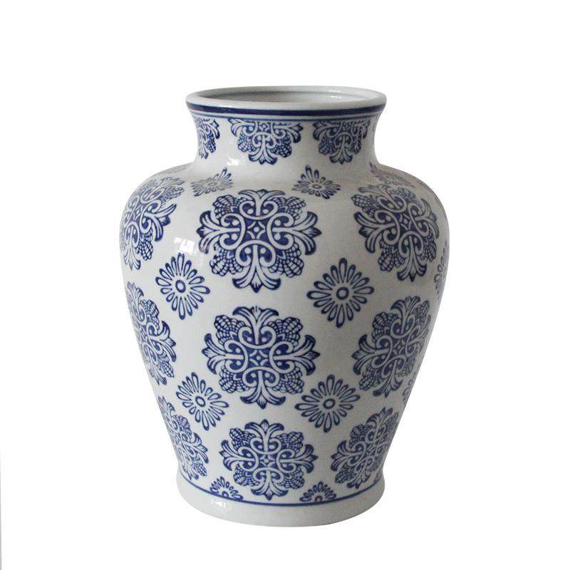 陶瓷花瓶客厅餐桌插花高档轻奢花器中式复古青花瓷花瓶高级感摆件,橡塑材料及制品,工业陶瓷,淘宝优惠券,粉丝福利购,淘宝优惠卷