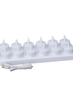 新款蜡烛灯BSCI充电遥控定时小电子蜡烛茶蜡灯仿真LED充电蜡烛灯