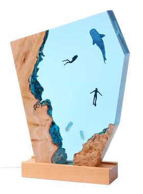 环氧树脂工艺品摆件海洋人与自然欧式商务节日送礼个性创意礼物